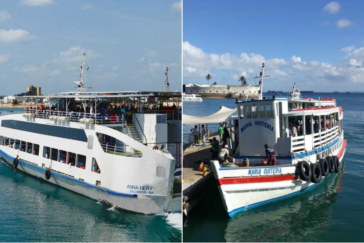 [Ferry-boat e travessia de lanchas entre Salvador e Mar Grande tem fluxo intenso de passageiros ]