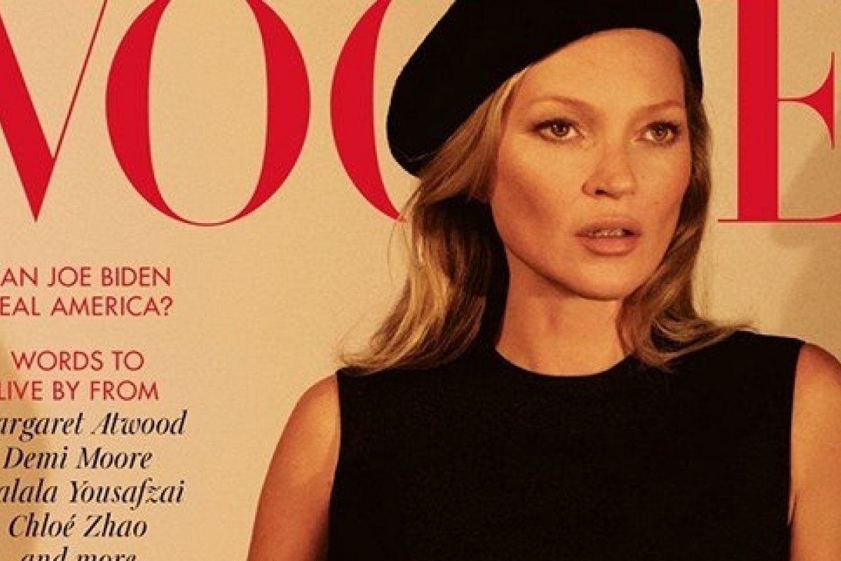 [Aos 46 anos, Kate Moss é capa da ‘Vogue UK’]