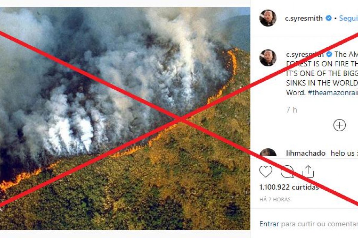 [Foto que mostra a Floresta Amazônica tomada por fumaça é fake news]