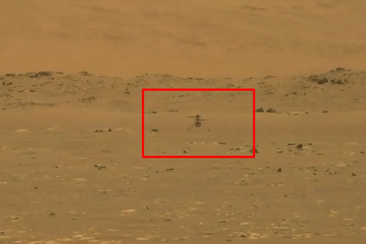 [Nasa realiza primeiro voo do 'helicóptero' Ingenuity em Marte]