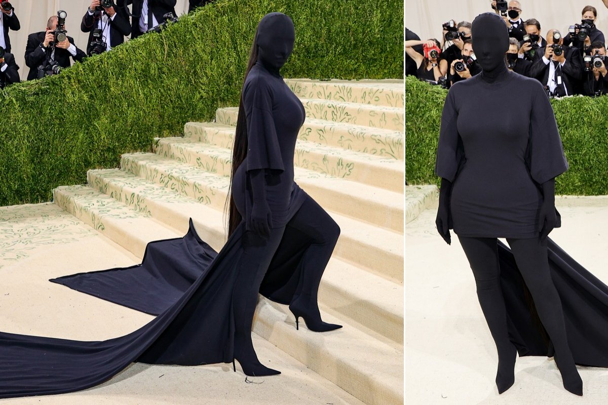 [Met Gala 2021: Kim Kardashian vira meme ao desfilar com o rosto e o corpo cobertos]